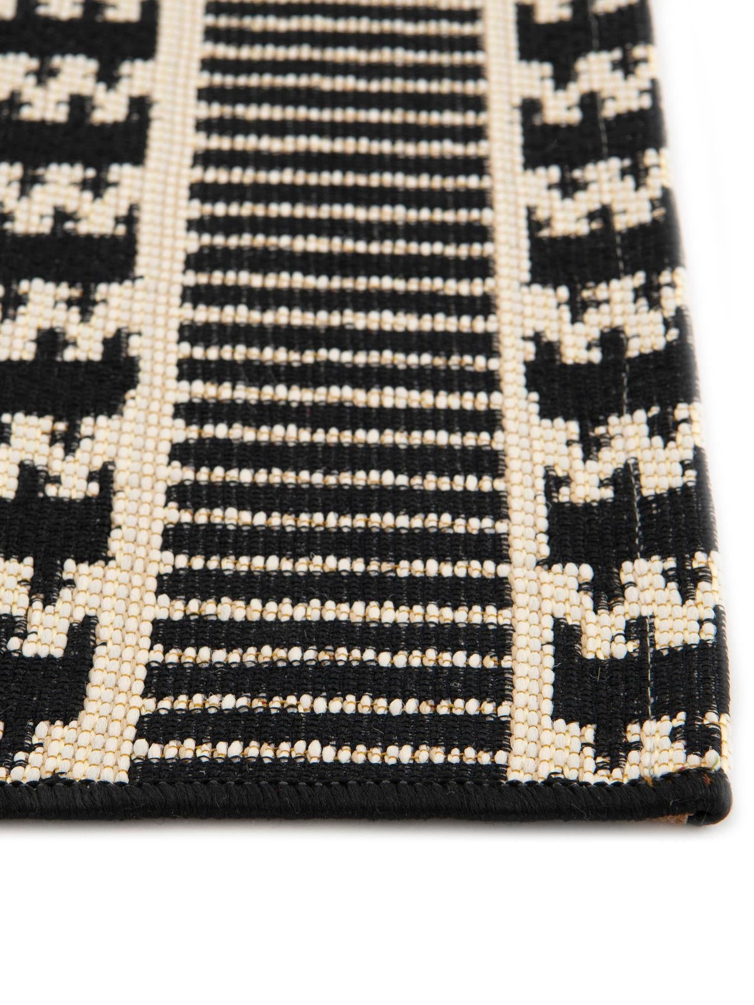 Black 10' x 10' Outdoor Trellis Square Area Rug Weather Resistant for Patio, Deck, Terrace, Balcony, Porch Geometric Design Water Safe Outside Carpet for Sale at Rug Engine