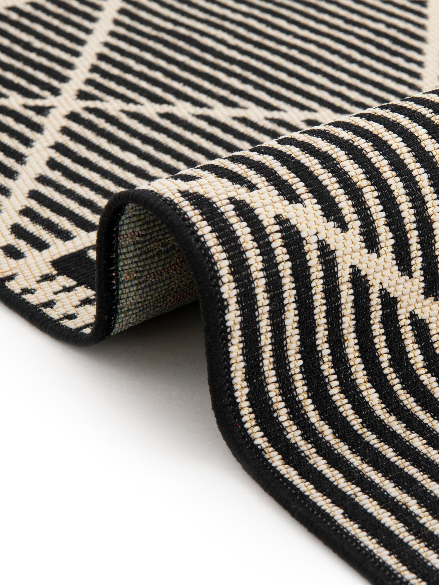 Black 7' 10 x 7' 10 Outdoor Trellis Square Area Rug Weather Resistant for Patio, Deck, Terrace, Balcony, Porch Geometric Design Water Safe Outside Carpet for Sale at Rug Engine