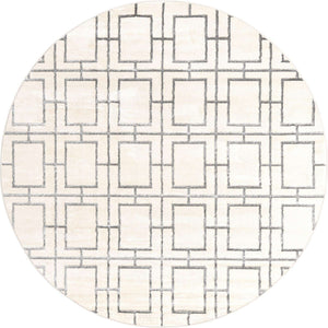 White Silver 7' 10 x 7' 10 Marilyn Monroe Glam Round Area Rug 70% Polypropylene & 30% Polyester Vivid Geometric Modern Carpet for Interior Home Decor for Sale at Rug Engine