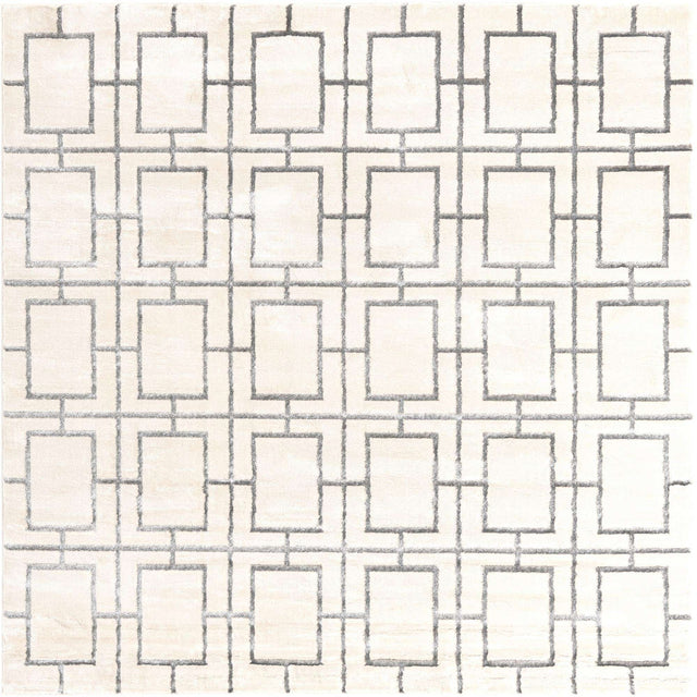 White Silver 7' 10 x 7' 10 Marilyn Monroe Glam Square Area Rug 70% Polypropylene & 30% Polyester Vivid Geometric Modern Carpet for Interior Home Decor for Sale at Rug Engine