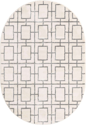 White Silver 4' 1 x 6' 1 Marilyn Monroe Glam Oval Area Rug 70% Polypropylene & 30% Polyester Vivid Geometric Modern Carpet for Interior Home Decor for Sale at Rug Engine
