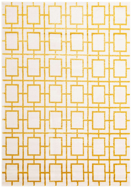 White Gold 7' 1 x 10' Marilyn Monroe Glam Rectangle Area Rug 70% Polypropylene & 30% Polyester Vivid Geometric Modern Carpet for Interior Home Decor for Sale at Rug Engine