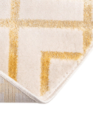 White Gold 7' 10 x 7' 10 Marilyn Monroe Glam Round Area Rug 70% Polypropylene & 30% Polyester Vivid Geometric Modern Carpet for Interior Home Decor for Sale at Rug Engine