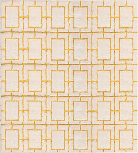 White Gold 7' 10 x 7' 10 Marilyn Monroe Glam Square Area Rug 70% Polypropylene & 30% Polyester Vivid Geometric Modern Carpet for Interior Home Decor for Sale at Rug Engine