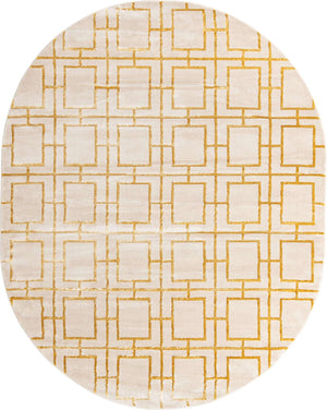 White Gold 7' 10 x 10' Marilyn Monroe Glam Oval Area Rug 70% Polypropylene & 30% Polyester Vivid Geometric Modern Carpet for Interior Home Decor for Sale at Rug Engine