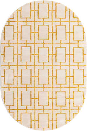 White Gold 5' 3 x 8' Marilyn Monroe Glam Oval Area Rug 70% Polypropylene & 30% Polyester Vivid Geometric Modern Carpet for Interior Home Decor for Sale at Rug Engine