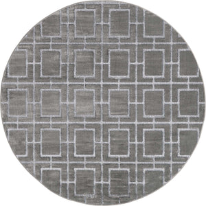 Gray Silver 7' 10 x 7' 10 Marilyn Monroe Glam Round Area Rug 70% Polypropylene & 30% Polyester Vivid Geometric Modern Carpet for Interior Home Decor for Sale at Rug Engine
