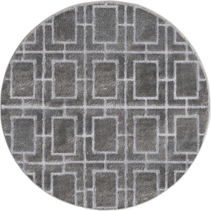 Gray Silver 3' 1 x 3' 1 Marilyn Monroe Glam Round Area Rug 70% Polypropylene & 30% Polyester Vivid Geometric Modern Carpet for Interior Home Decor for Sale at Rug Engine