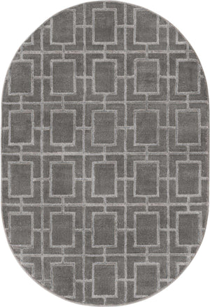 Gray Silver 4' 1 x 6' 1 Marilyn Monroe Glam Oval Area Rug 70% Polypropylene & 30% Polyester Vivid Geometric Modern Carpet for Interior Home Decor for Sale at Rug Engine