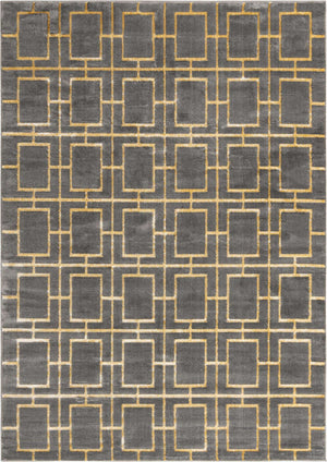 Gray Gold 7' 1 x 10' Marilyn Monroe Glam Rectangle Area Rug 70% Polypropylene & 30% Polyester Vivid Geometric Modern Carpet for Interior Home Decor for Sale at Rug Engine