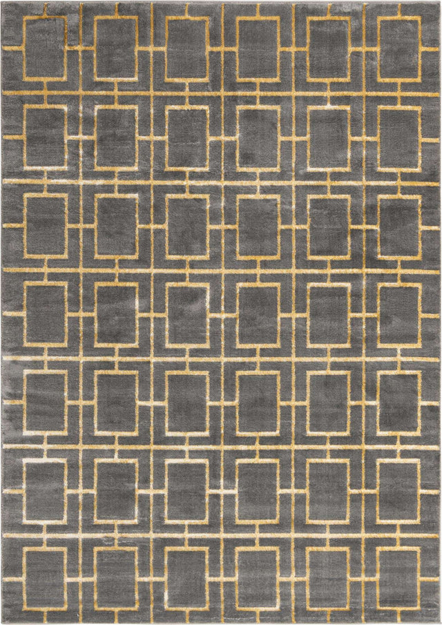 Gray Gold 7' 1 x 10' Marilyn Monroe Glam Rectangle Area Rug 70% Polypropylene & 30% Polyester Vivid Geometric Modern Carpet for Interior Home Decor for Sale at Rug Engine