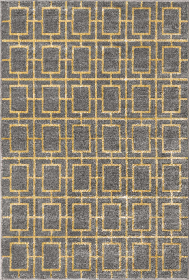 Gray Gold 6' 1 x 9' Marilyn Monroe Glam Rectangle Area Rug 70% Polypropylene & 30% Polyester Vivid Geometric Modern Carpet for Interior Home Decor for Sale at Rug Engine