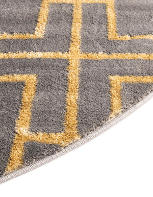 Gray Gold 3' 1 x 3' 1 Marilyn Monroe Glam Round Area Rug 70% Polypropylene & 30% Polyester Vivid Geometric Modern Carpet for Interior Home Decor for Sale at Rug Engine