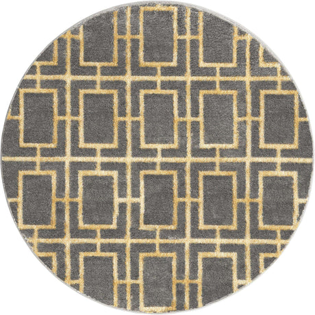Gray Gold 3' 1 x 3' 1 Marilyn Monroe Glam Round Area Rug 70% Polypropylene & 30% Polyester Vivid Geometric Modern Carpet for Interior Home Decor for Sale at Rug Engine