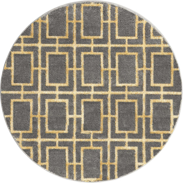 Gray Gold 3' 1 x 3' 1 Marilyn Monroe Glam Round Area Rug 70% Polypropylene & 30% Polyester Vivid Geometric Modern Carpet for Interior Home Decor for Sale at Rug Engine