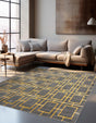 Gray Gold 7' 10 x 7' 10 Marilyn Monroe Glam Square Area Rug 70% Polypropylene & 30% Polyester Vivid Geometric Modern Carpet for Interior Home Decor for Sale at Rug Engine