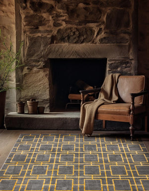 Gray Gold 7' 10 x 7' 10 Marilyn Monroe Glam Square Area Rug 70% Polypropylene & 30% Polyester Vivid Geometric Modern Carpet for Interior Home Decor for Sale at Rug Engine