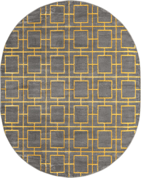 Gray Gold 7' 10 x 10' Marilyn Monroe Glam Oval Area Rug 70% Polypropylene & 30% Polyester Vivid Geometric Modern Carpet for Interior Home Decor for Sale at Rug Engine
