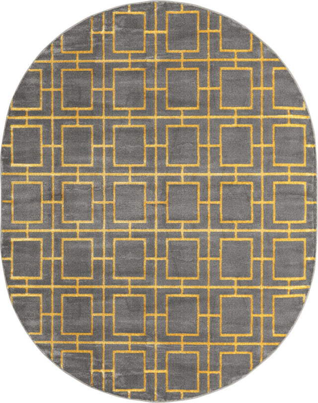 Gray Gold 7' 10 x 10' Marilyn Monroe Glam Oval Area Rug 70% Polypropylene & 30% Polyester Vivid Geometric Modern Carpet for Interior Home Decor for Sale at Rug Engine