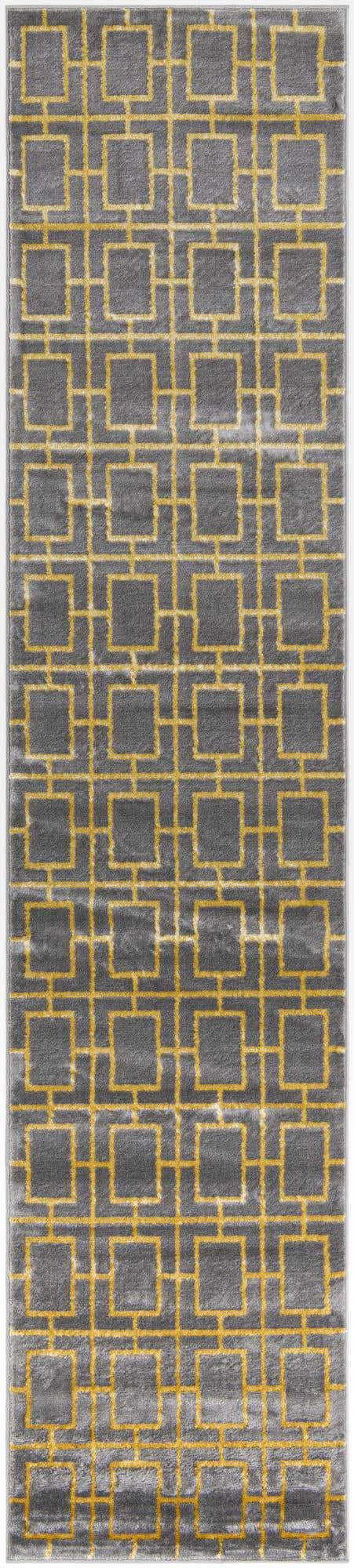 Gray Gold 2' 7 x 12' Marilyn Monroe Glam Runner Area Rug 70% Polypropylene & 30% Polyester Vivid Geometric Modern Carpet for Interior Home Decor for Sale at Rug Engine