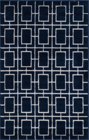 Navy Blue Silver 3' 1 x 5' 3 Marilyn Monroe Glam Rectangle Area Rug 70% Polypropylene & 30% Polyester Vivid Geometric Modern Carpet for Interior Home Decor for Sale at Rug Engine