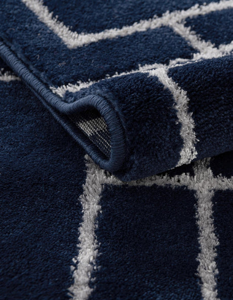 Navy Blue Silver 5' 3 x 5' 3 Marilyn Monroe Glam Round Area Rug 70% Polypropylene & 30% Polyester Vivid Geometric Modern Carpet for Interior Home Decor for Sale at Rug Engine