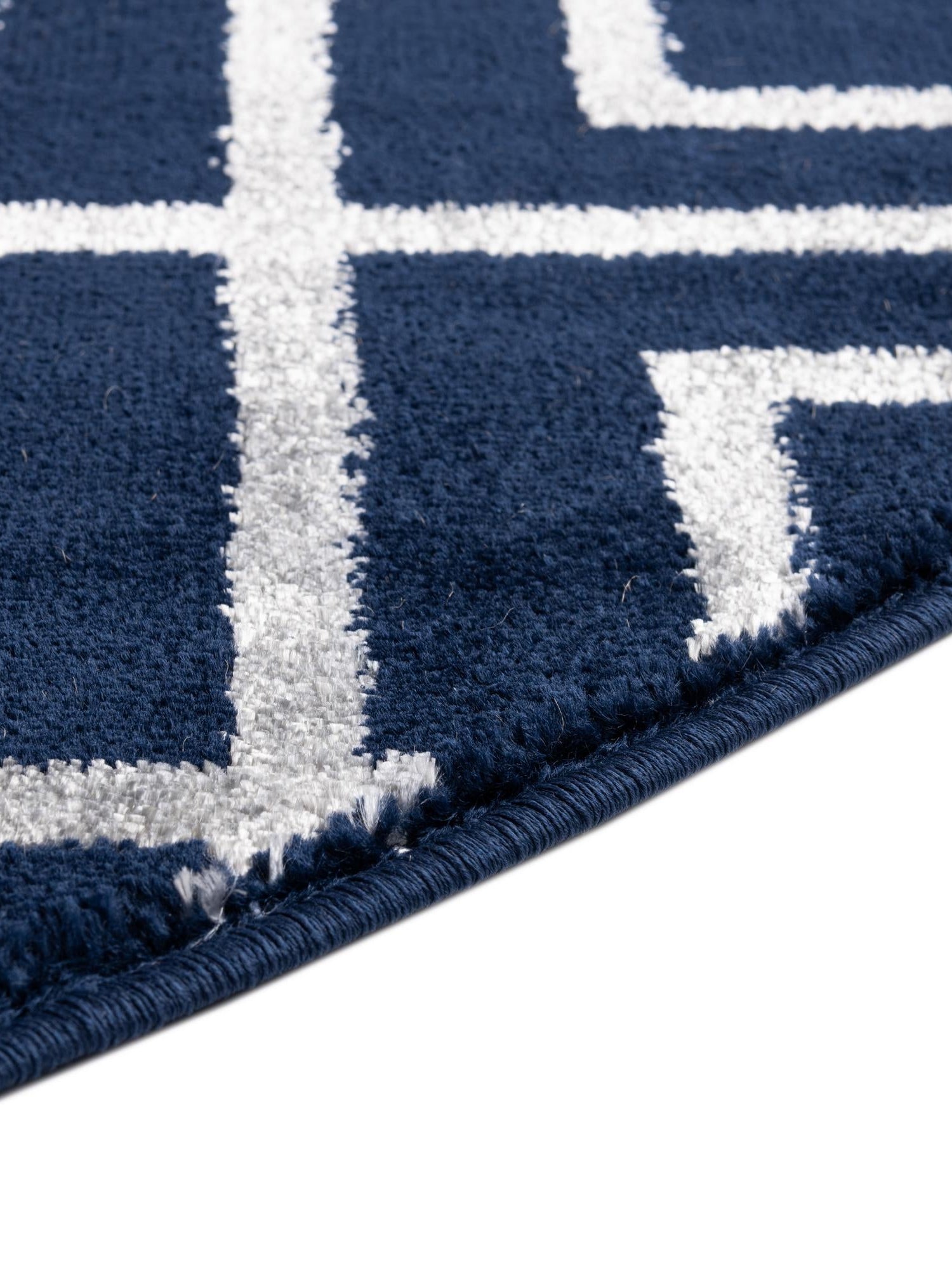 Navy Blue Silver 7' 10 x 7' 10 Marilyn Monroe Glam Round Area Rug 70% Polypropylene & 30% Polyester Vivid Geometric Modern Carpet for Interior Home Decor for Sale at Rug Engine