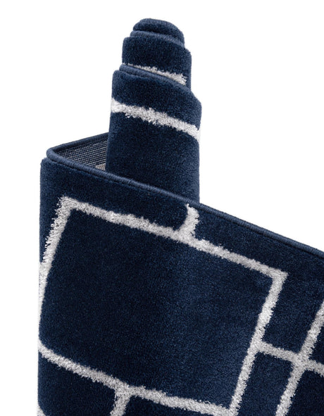 Navy Blue Silver 5' 3 x 5' 3 Marilyn Monroe Glam Round Area Rug 70% Polypropylene & 30% Polyester Vivid Geometric Modern Carpet for Interior Home Decor for Sale at Rug Engine
