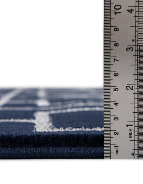 Navy Blue Silver 4' 1 x 6' 1 Marilyn Monroe Glam Oval Area Rug 70% Polypropylene & 30% Polyester Vivid Geometric Modern Carpet for Interior Home Decor for Sale at Rug Engine