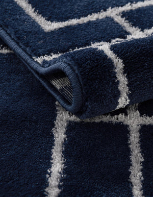 Navy Blue Silver 4' 1 x 6' 1 Marilyn Monroe Glam Oval Area Rug 70% Polypropylene & 30% Polyester Vivid Geometric Modern Carpet for Interior Home Decor for Sale at Rug Engine