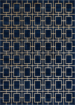 Navy Blue Gold 10' x 14' 1 Marilyn Monroe Glam Rectangle Area Rug 70% Polypropylene & 30% Polyester Vivid Geometric Modern Carpet for Interior Home Decor for Sale at Rug Engine