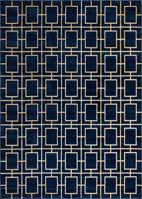 Navy Blue Gold 10' x 14' 1 Marilyn Monroe Glam Rectangle Area Rug 70% Polypropylene & 30% Polyester Vivid Geometric Modern Carpet for Interior Home Decor for Sale at Rug Engine