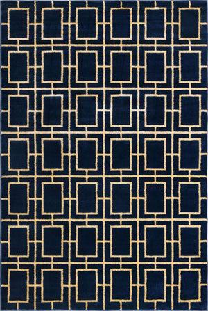 Navy Blue Gold 6' 1 x 9' Marilyn Monroe Glam Rectangle Area Rug 70% Polypropylene & 30% Polyester Vivid Geometric Modern Carpet for Interior Home Decor for Sale at Rug Engine