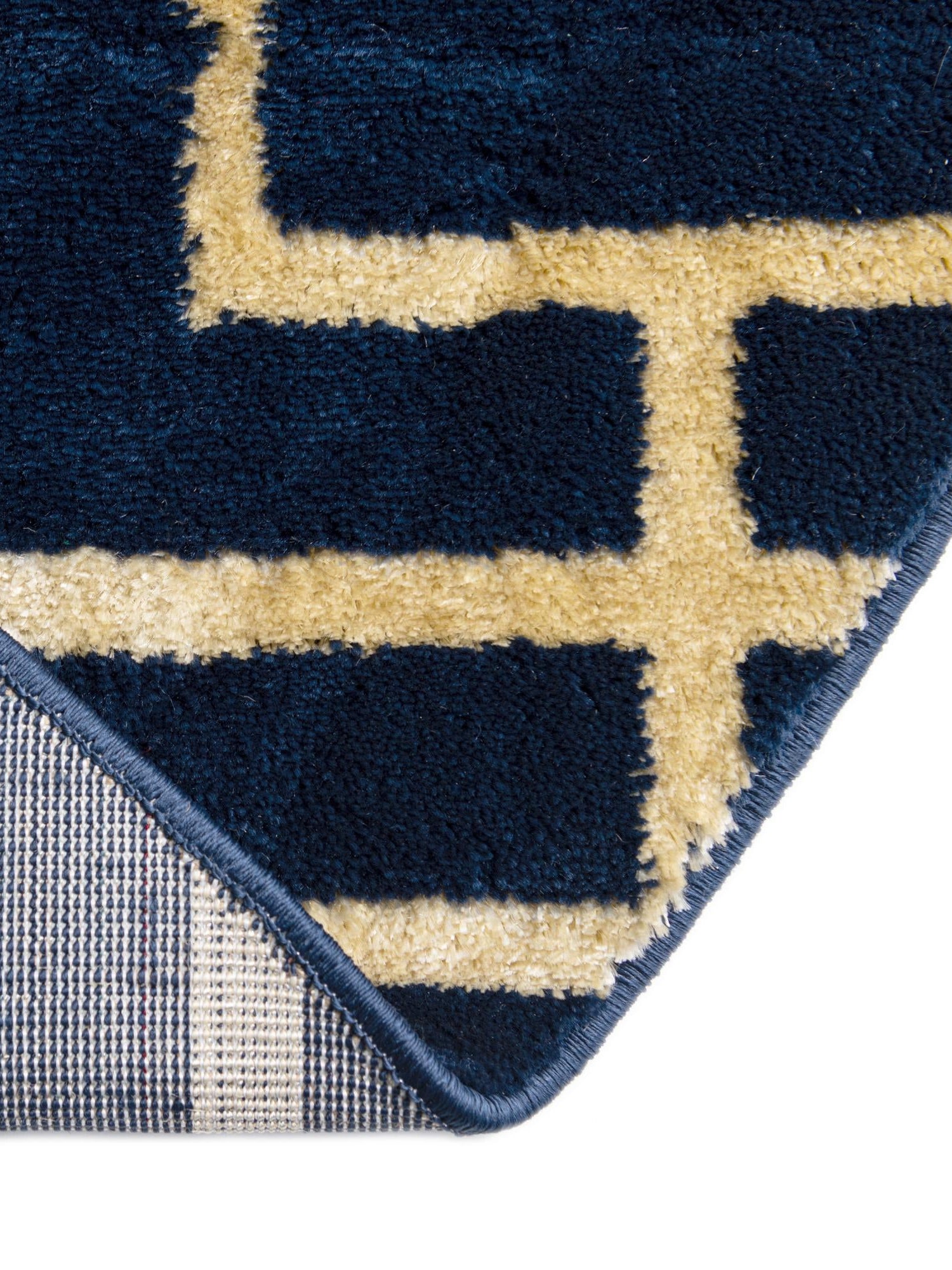 Navy Blue Gold 5' 3 x 5' 3 Marilyn Monroe Glam Round Area Rug 70% Polypropylene & 30% Polyester Vivid Geometric Modern Carpet for Interior Home Decor for Sale at Rug Engine