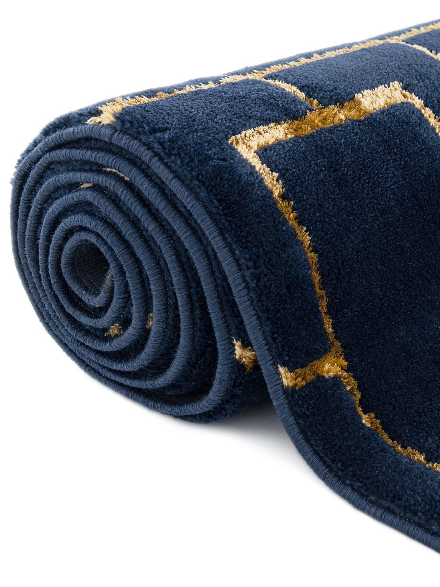 Navy Blue Gold 3' 1 x 3' 1 Marilyn Monroe Glam Round Area Rug 70% Polypropylene & 30% Polyester Vivid Geometric Modern Carpet for Interior Home Decor for Sale at Rug Engine