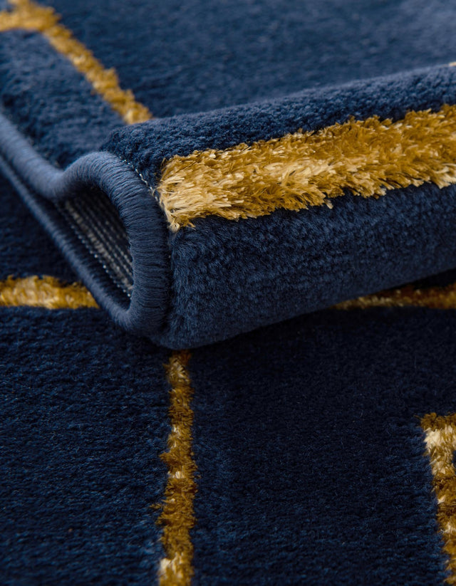 Navy Blue Gold 5' 3 x 8' Marilyn Monroe Glam Oval Area Rug 70% Polypropylene & 30% Polyester Vivid Geometric Modern Carpet for Interior Home Decor for Sale at Rug Engine