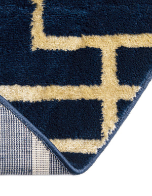 Navy Blue Gold 5' 3 x 8' Marilyn Monroe Glam Oval Area Rug 70% Polypropylene & 30% Polyester Vivid Geometric Modern Carpet for Interior Home Decor for Sale at Rug Engine