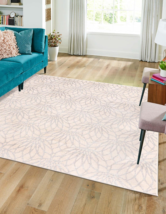 White Silver 7' 10 x 7' 10 Marilyn Monroe Glam Square Area Rug 70% Polypropylene & 30% Polyester Vivid Geometric Modern Carpet for Interior Home Decor for Sale at Rug Engine
