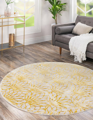 White Gold 3' 1 x 3' 1 Marilyn Monroe Glam Round Area Rug 70% Polypropylene & 30% Polyester Vivid Geometric Modern Carpet for Interior Home Decor for Sale at Rug Engine
