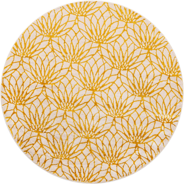 White Gold 5' 3 x 5' 3 Marilyn Monroe Glam Round Area Rug 70% Polypropylene & 30% Polyester Vivid Geometric Modern Carpet for Interior Home Decor for Sale at Rug Engine