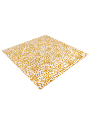 White Gold 7' 10 x 7' 10 Marilyn Monroe Glam Square Area Rug 70% Polypropylene & 30% Polyester Vivid Geometric Modern Carpet for Interior Home Decor for Sale at Rug Engine