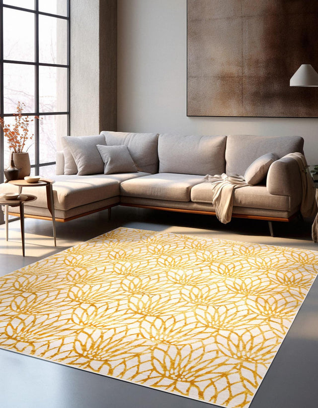 White Gold 7' 10 x 7' 10 Marilyn Monroe Glam Square Area Rug 70% Polypropylene & 30% Polyester Vivid Geometric Modern Carpet for Interior Home Decor for Sale at Rug Engine