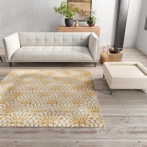 White Gold 7' 10 x 7' 10 Marilyn Monroe Glam Square Area Rug 70% Polypropylene & 30% Polyester Vivid Geometric Modern Carpet for Interior Home Decor for Sale at Rug Engine