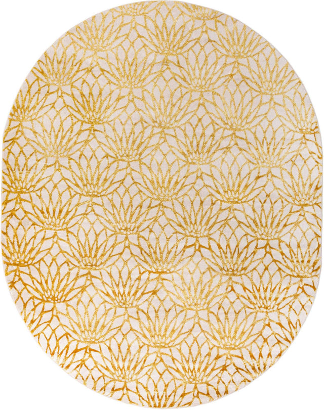 White Gold 7' 10 x 10' Marilyn Monroe Glam Oval Area Rug 70% Polypropylene & 30% Polyester Vivid Geometric Modern Carpet for Interior Home Decor for Sale at Rug Engine