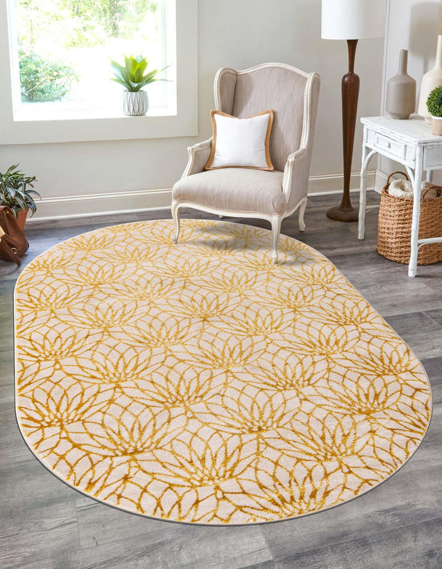 White Gold 7' 10 x 10' Marilyn Monroe Glam Oval Area Rug 70% Polypropylene & 30% Polyester Vivid Geometric Modern Carpet for Interior Home Decor for Sale at Rug Engine