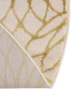 White Gold 5' 3 x 8' Marilyn Monroe Glam Oval Area Rug 70% Polypropylene & 30% Polyester Vivid Geometric Modern Carpet for Interior Home Decor for Sale at Rug Engine