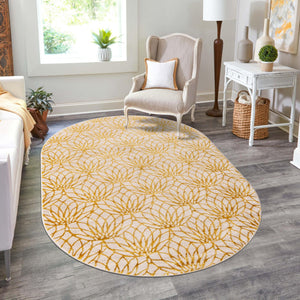 White Gold 4' 1 x 6' 1 Marilyn Monroe Glam Oval Area Rug 70% Polypropylene & 30% Polyester Vivid Geometric Modern Carpet for Interior Home Decor for Sale at Rug Engine