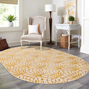 White Gold 4' 1 x 6' 1 Marilyn Monroe Glam Oval Area Rug 70% Polypropylene & 30% Polyester Vivid Geometric Modern Carpet for Interior Home Decor for Sale at Rug Engine