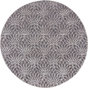 Gray Silver 7' 10 x 7' 10 Marilyn Monroe Glam Round Area Rug 70% Polypropylene & 30% Polyester Vivid Geometric Modern Carpet for Interior Home Decor for Sale at Rug Engine