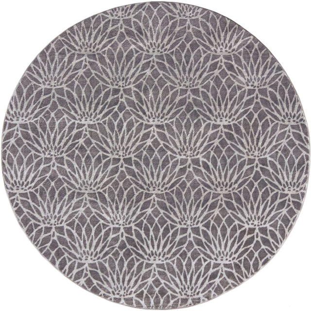 Gray Silver 7' 10 x 7' 10 Marilyn Monroe Glam Round Area Rug 70% Polypropylene & 30% Polyester Vivid Geometric Modern Carpet for Interior Home Decor for Sale at Rug Engine